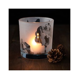 Windlicht Hundeliebe, Höhe: ca. 12 cm, Durchmesser:  ca. 11 cm