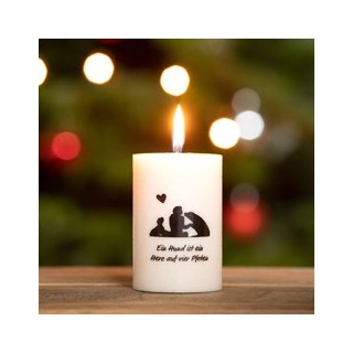 alsa-brand Weihnachts-Kerze Hundeliebe, Höhe: ca. 10 cm, Durchmesser:  ca. 6 cm