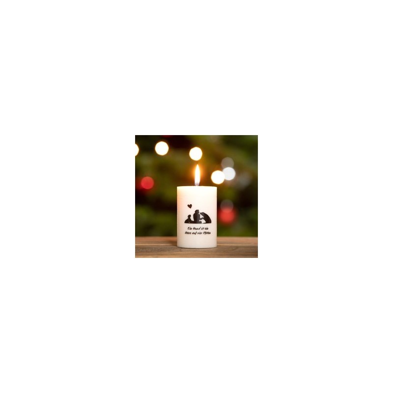 alsa-brand Weihnachts-Kerze Hundeliebe, Höhe: ca. 10 cm, Durchmesser:  ca. 6 cm