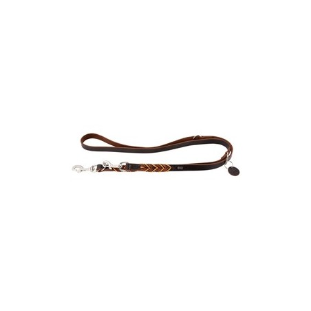 HUNTER Hundeleine Solid Education Cord dunkelbraun/orange, Breite: ca. 20 mm, Länge: ca. 200 cm