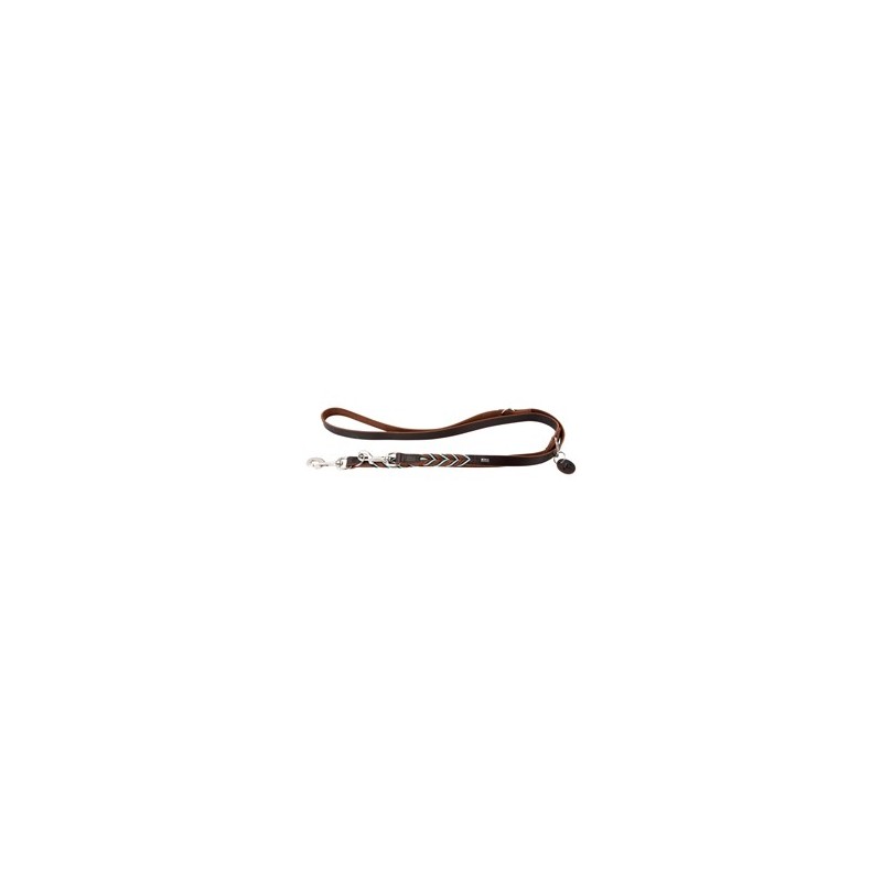 HUNTER Hundeleine Solid Education Cord dunkelbraun/türkis, Breite: ca. 20 mm, Länge: ca. 200 cm