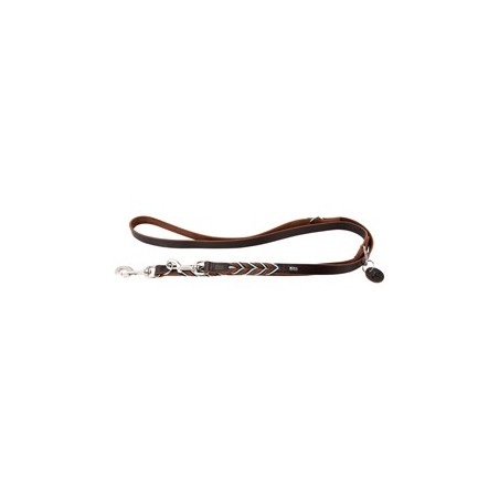 HUNTER Hundeleine Solid Education Cord dunkelbraun/türkis, Breite: ca. 20 mm, Länge: ca. 200 cm