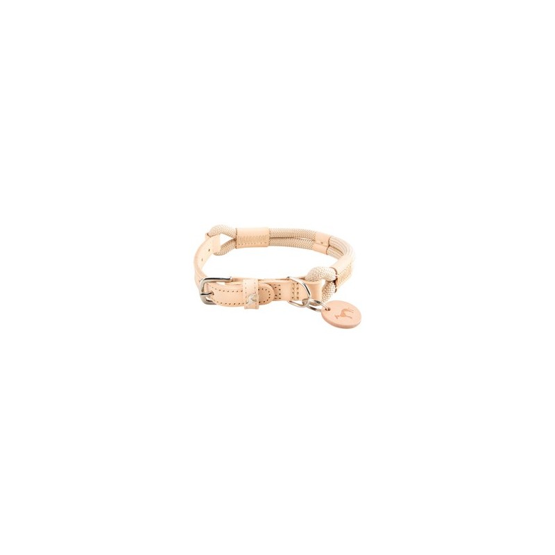 HUNTER Hundehalsband Malia beige/natur, Gr. 60, Länge: ca. 45 - 54 cm