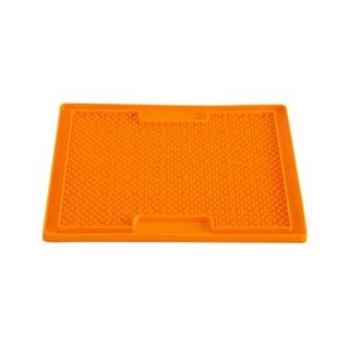 LickiMat® Hunde-Schleckmatte Soother orange, Maße: ca. 20 x 20 cm