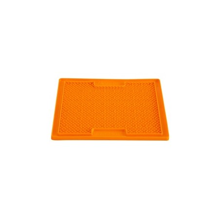 LickiMat® Hunde-Schleckmatte Soother orange, Maße: ca. 20 x 20 cm