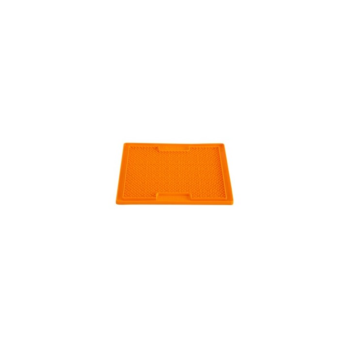 LickiMat® Hunde-Schleckmatte Soother orange, Maße: ca. 20 x 20 cm