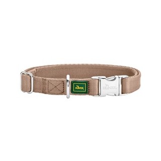 HUNTER Hundehalsband Inari beige, Gr. M, Breite: ca. 1,5 cm, Länge: ca. 30 - 45 cm