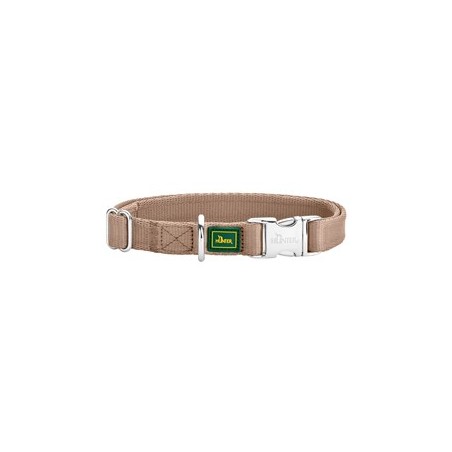 HUNTER Hundehalsband Inari beige, Gr. M, Breite: ca. 1,5 cm, Länge: ca. 30 - 45 cm