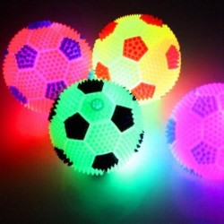 Kreatives leuchtendes Fußballspielzeug für Haustiere, Flash-Bounce-Ball, Bissgeräusch, hörbares Fußballspielzeug