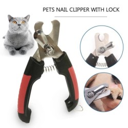 Professioneller Nagelknipser für Hunde mit Schloss, Pflegeschere für Tiere und Katzen S bunt