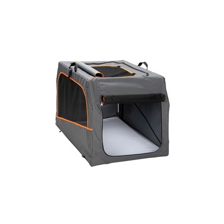 HUNTER Hunde-Transportbox Alu faltbar schwarz, Gr. S, Maße: ca. 61 x 45,5 x 43 cm