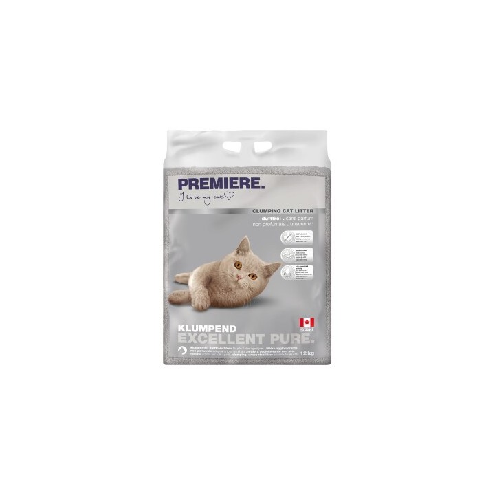 PREMIERE Excellent ohne Duft Klumpstreu Pure 12 kg
