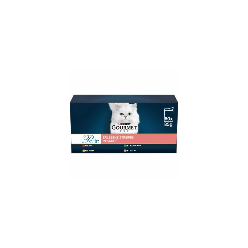 GOURMET Perle Erlesene Streifen in Sauce Sorten-Mix 60x85g