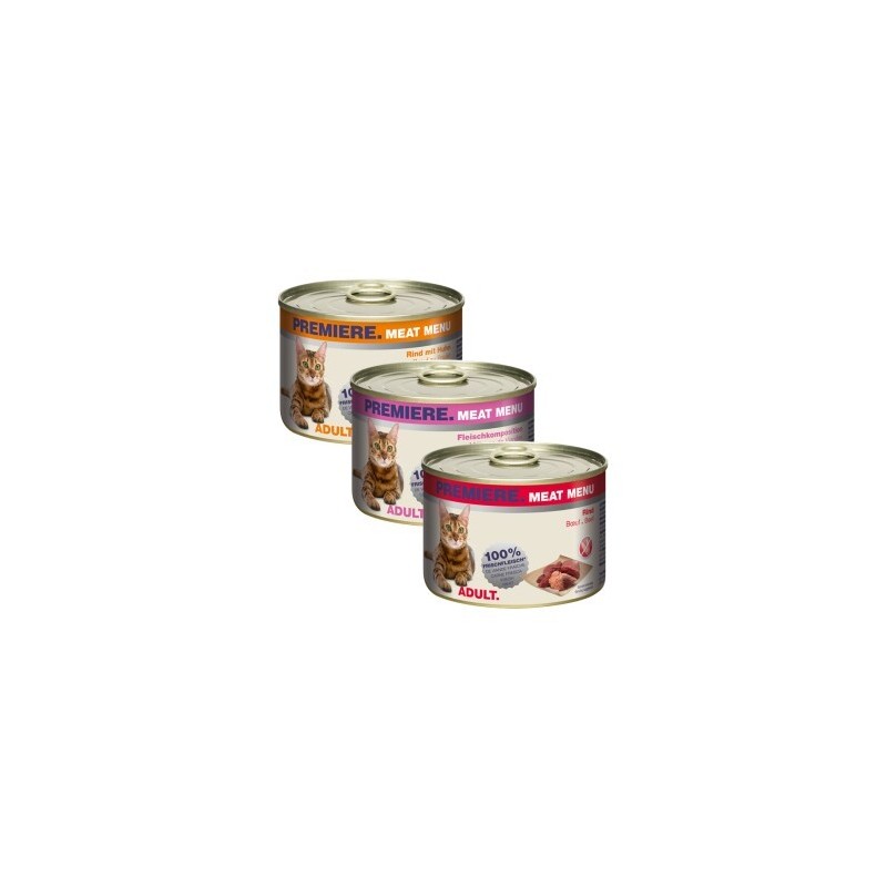 PREMIERE Meat Menu Adult Mixpaket 6x200g