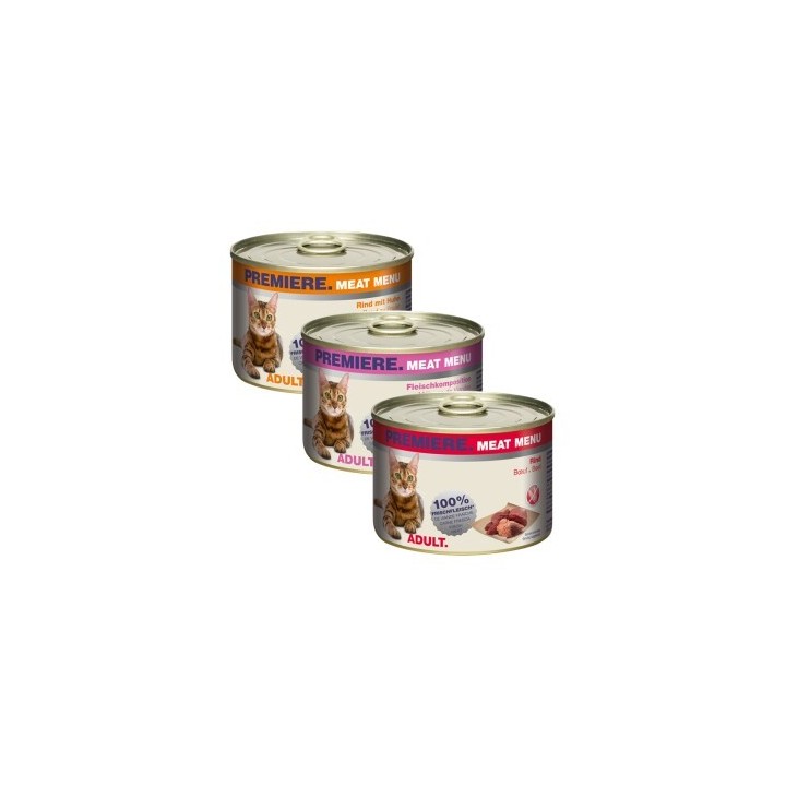 PREMIERE Meat Menu Adult Mixpaket 6x200g
