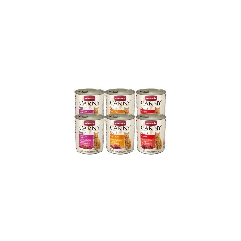animonda Carny Nassfutter Katze Adult, Mixpaket 6x800 g Mixpaket 1