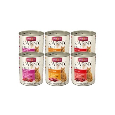 animonda Carny Nassfutter Katze Adult, Mixpaket 6x800 g Mixpaket 1