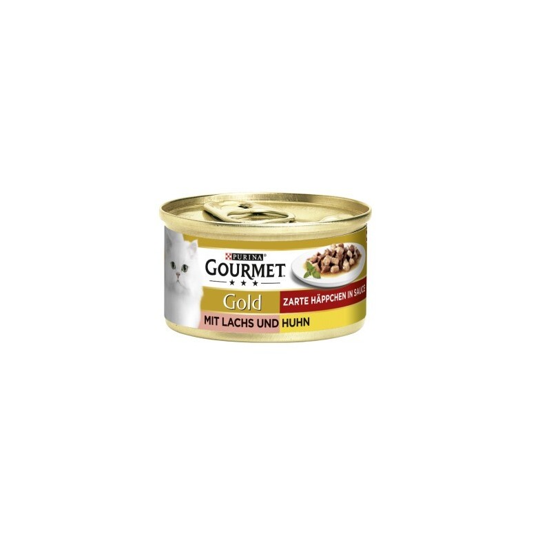 GOURMET Gold Zarte Häppchen 12x85g Lachs und Huhn