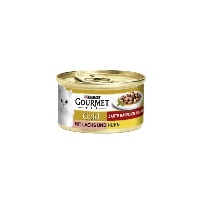 GOURMET Gold Zarte Häppchen 12x85g Lachs und Huhn