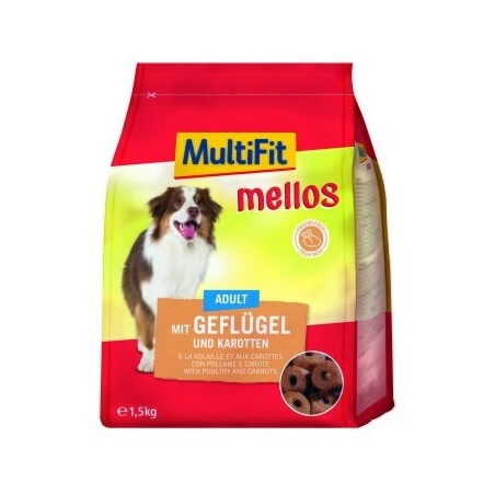 MultiFit Mellos Trockenfutter Hund Adult, Geflügel und Karotten 1,5 kg