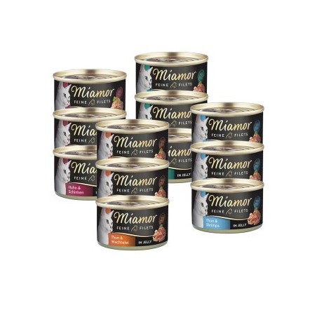 Miamor Feine Filets in Jelly Mixpaket 12x100g Mixpaket 1