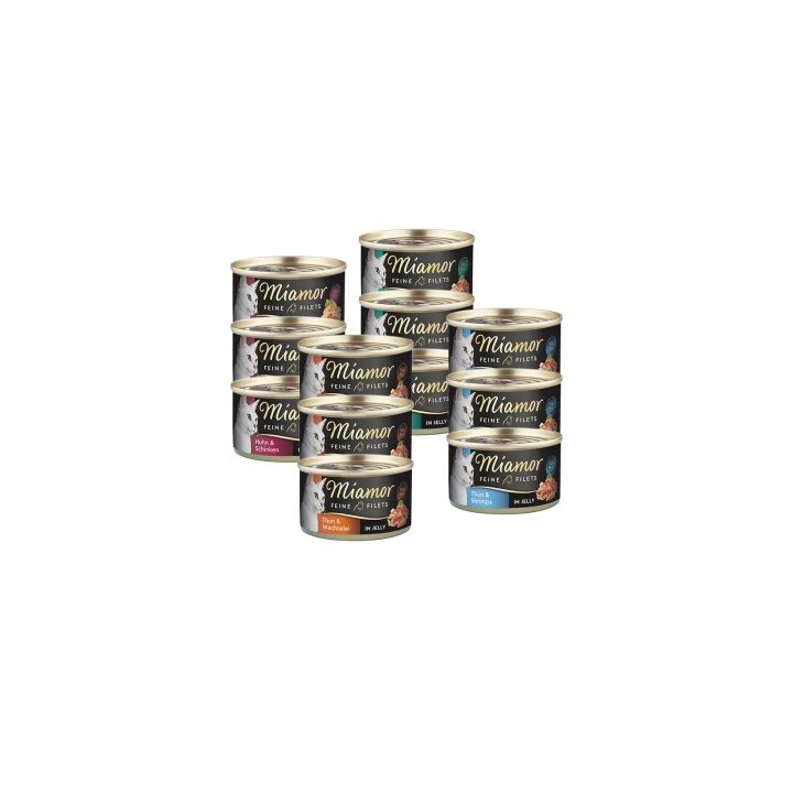 Miamor Feine Filets in Jelly Mixpaket 12x100g Mixpaket 1