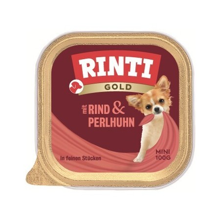 RINTI Gold Mini 16x100g Rind & Perlhuhn