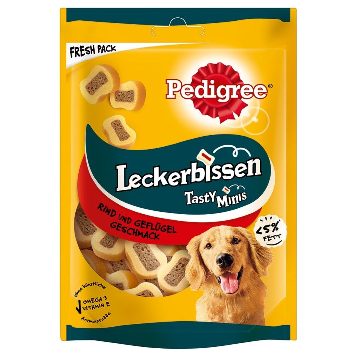Pedigree Leckerbissen - Sparpaket: 6 x 155 g Rind und Geflügel
