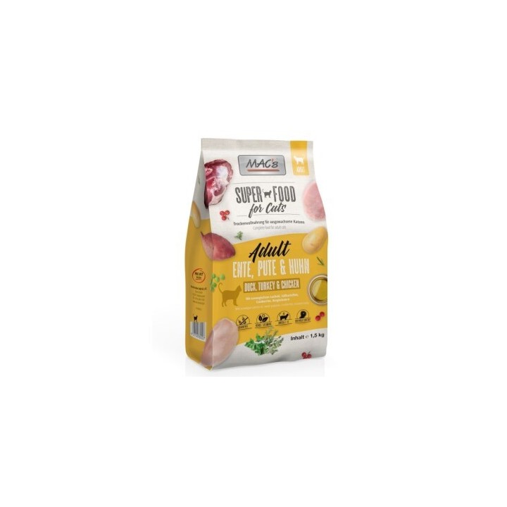 MAC's Superfood for Cats Adult Ente, Pute & Huhn 1,5kg