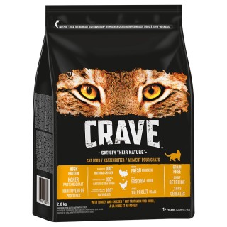 Crave Trockenfutter Katze mit Truthahn & Huhn - 2,8 kg