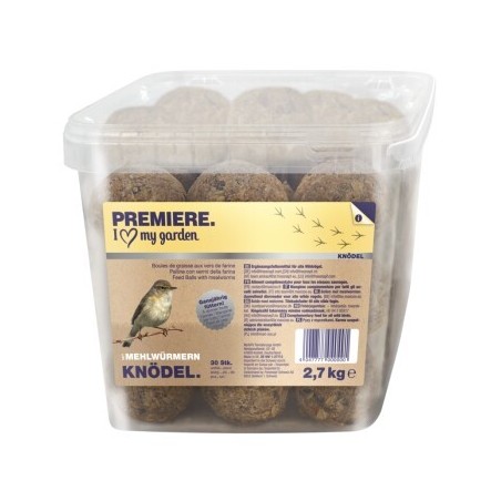 PREMIERE Knödel mit Mehlwürmern 30 Stück
