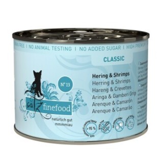 Catz finefood Nassfutter Katze Classic Adult No. 13 Hering und Shrimps 6x200 g