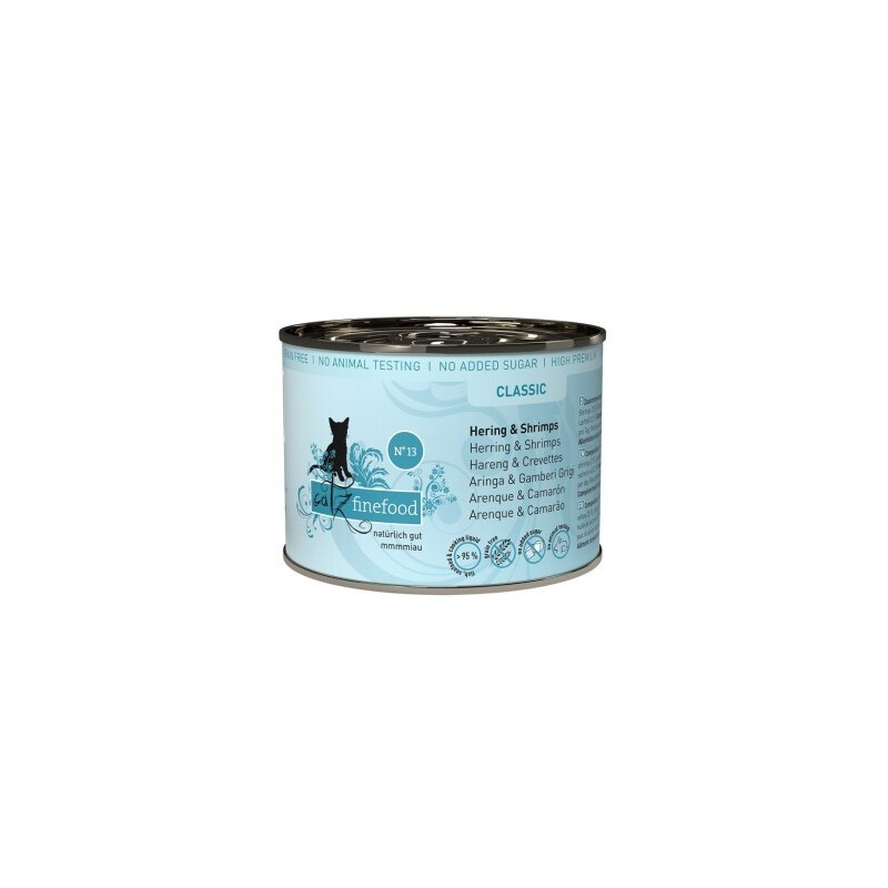 Catz finefood Nassfutter Katze Classic Adult No. 13 Hering und Shrimps 6x200 g