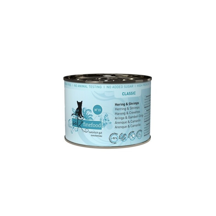 Catz finefood Nassfutter Katze Classic Adult No. 13 Hering und Shrimps 6x200 g