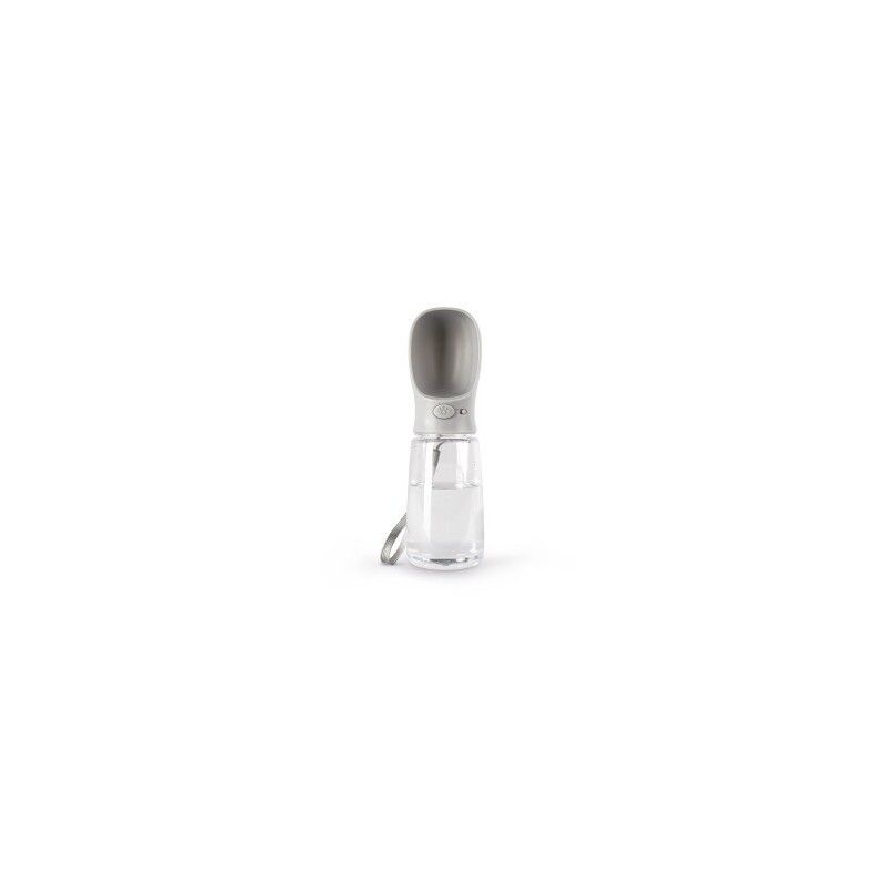 Lionto Hundetrinkflasche für Unterwegs grau 500 ml