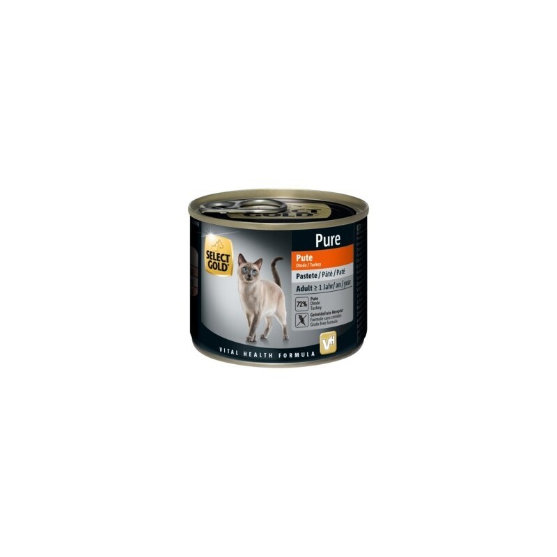 SELECT GOLD Pure Adult Paté Pute 6x200 g