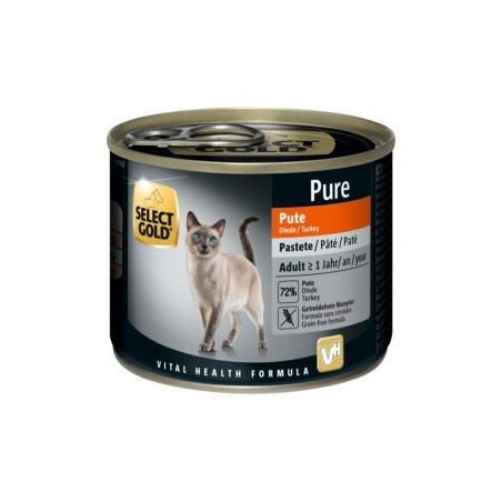 SELECT GOLD Pure Adult Paté Pute 6x200 g