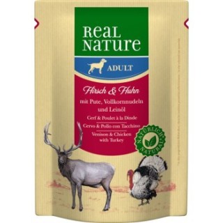 REAL NATURE Adult Pouches Hirsch und Huhn 6x300 g
