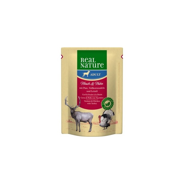 REAL NATURE Adult Pouches Hirsch und Huhn 6x300 g