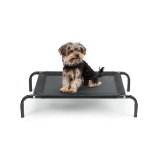 Lionto erhöhte Hundeliege schwarz S