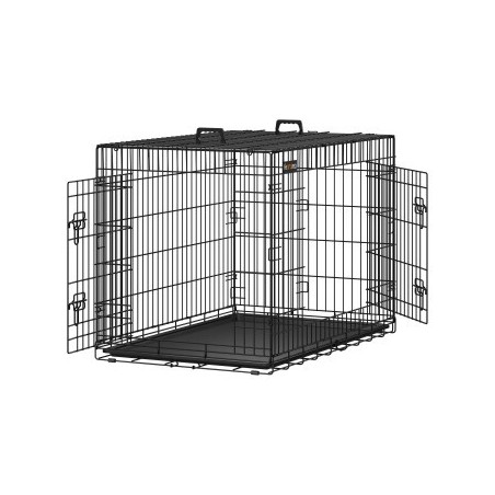 FEANDREA S-XXL Hundekäfig mit 2 Türen 1,07 m, 70 cm, 77,5 cm