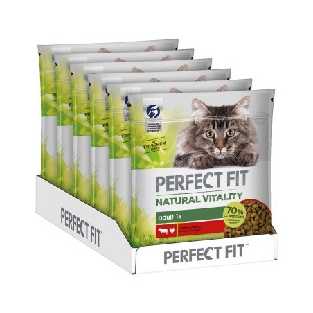 PERFECT FIT Natural Vitality Adult +1 Sparpaket 6x650g Rind und Huhn