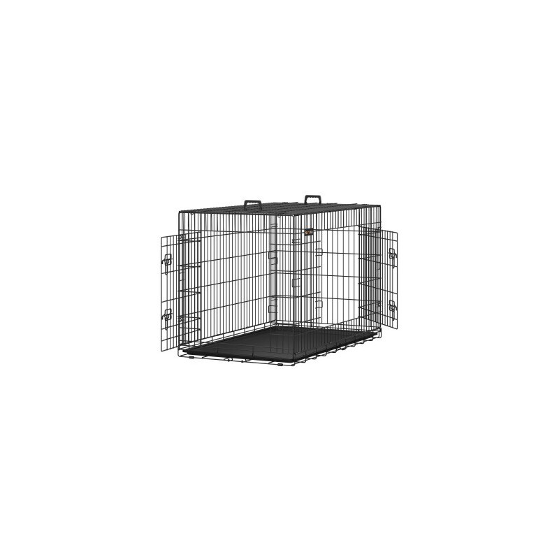 FEANDREA S-XXL Hundekäfig mit 2 Türen 1,22 m, 74,5 cm, 80,5 cm