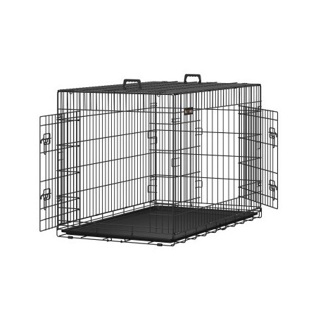 FEANDREA S-XXL Hundekäfig mit 2 Türen 1,22 m, 74,5 cm, 80,5 cm