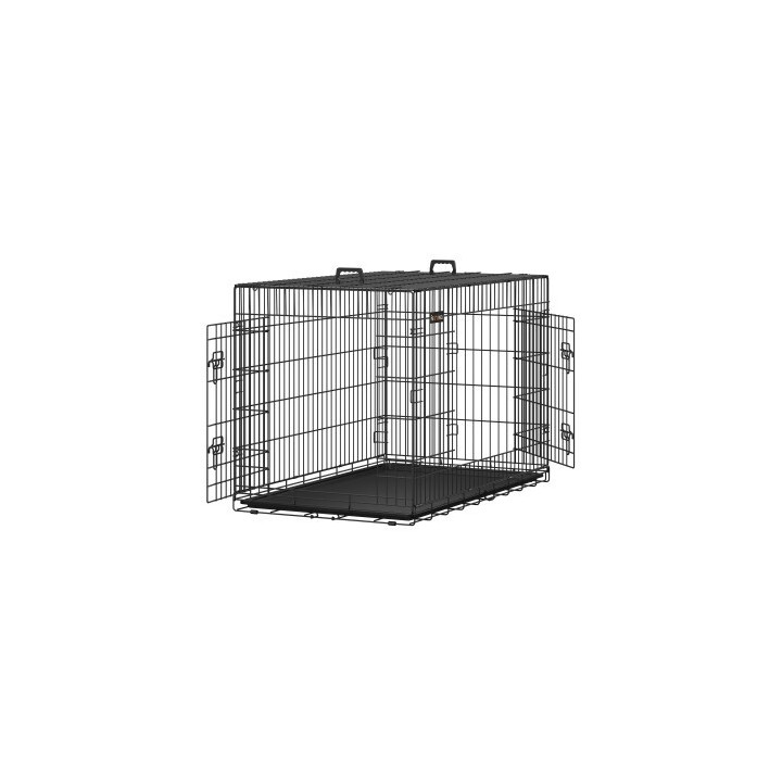 FEANDREA S-XXL Hundekäfig mit 2 Türen 1,22 m, 74,5 cm, 80,5 cm