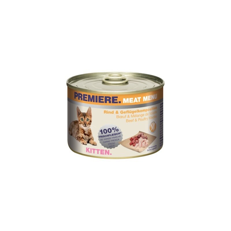 PREMIERE Meat Menu Kitten Rind und Geflügelkomposition 6x200 g