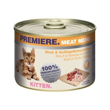 PREMIERE Meat Menu Kitten Rind und Geflügelkomposition 6x200 g