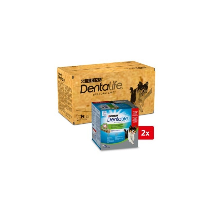 DentaLife PURINA Hunde Zahnpflege-Snacks Großpackung Medium, 84x