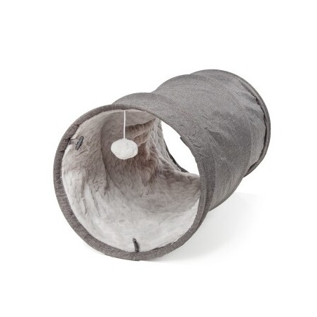Canadian Cat Company Katzentunnel mit Kuschelfell grau