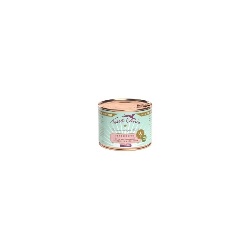 Terra Canis Getreidefrei Adult 12x200g Huhn mit Pastinaken, Brombeeren und Löwenzahn